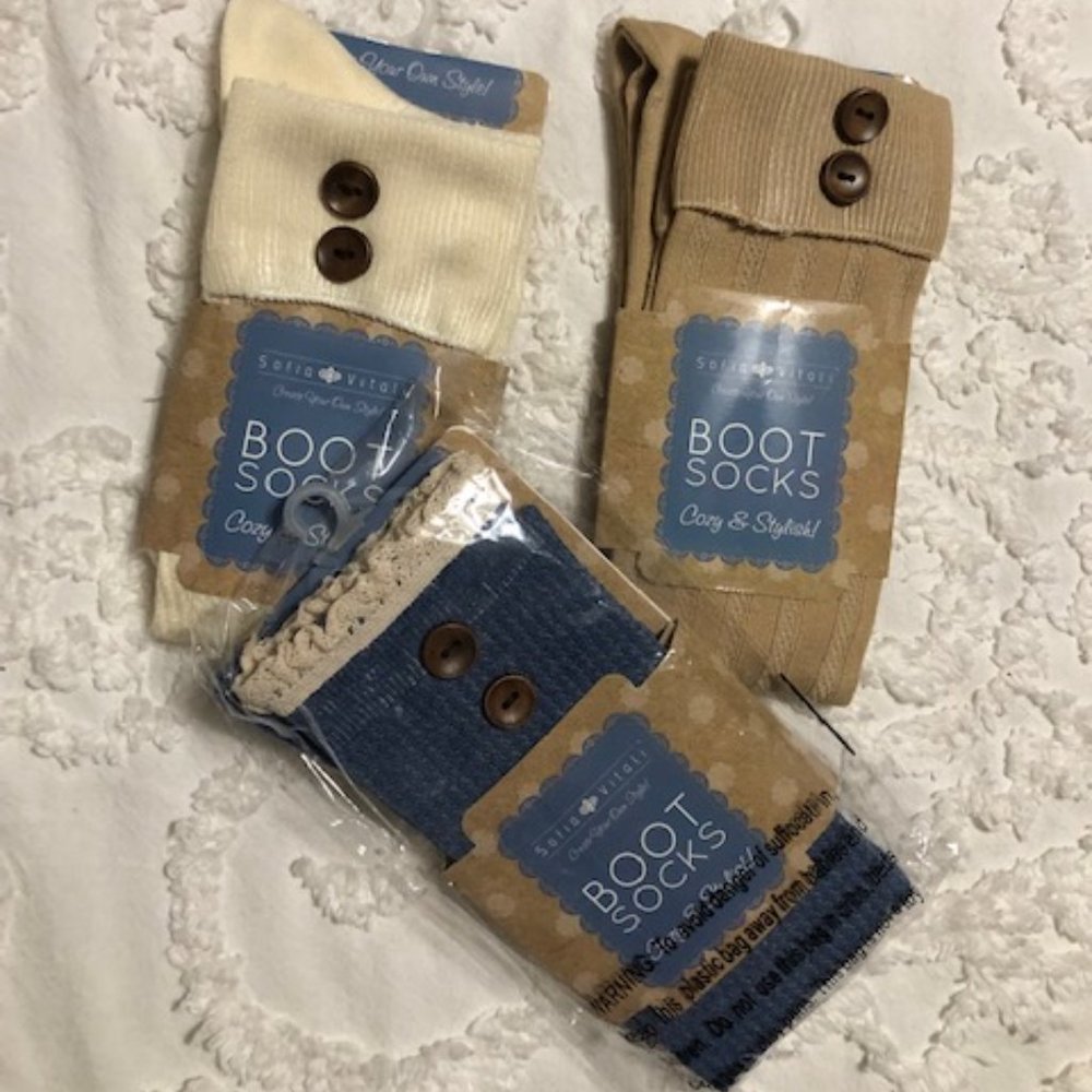 Boot Socks set of 3 - NWT